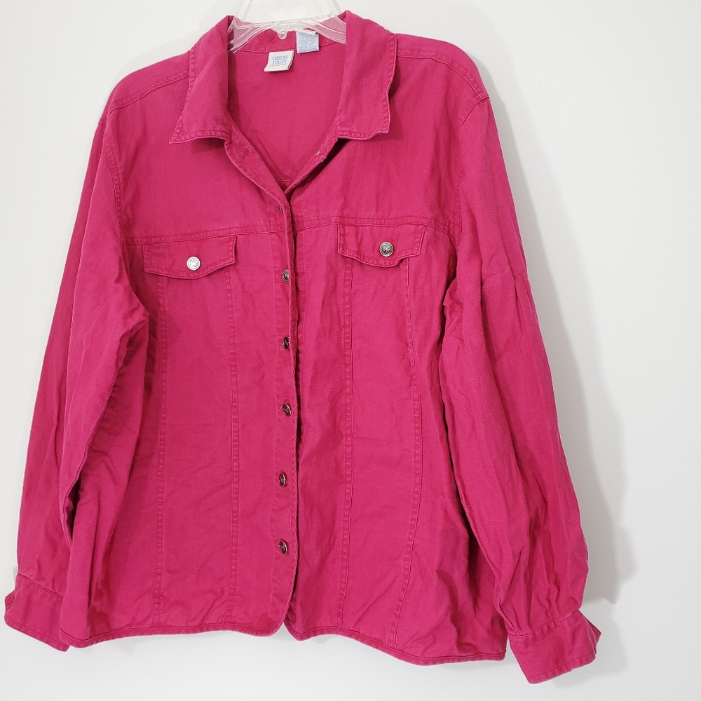 Vintage Cherokee Long sleeved pink blouse, 18W
